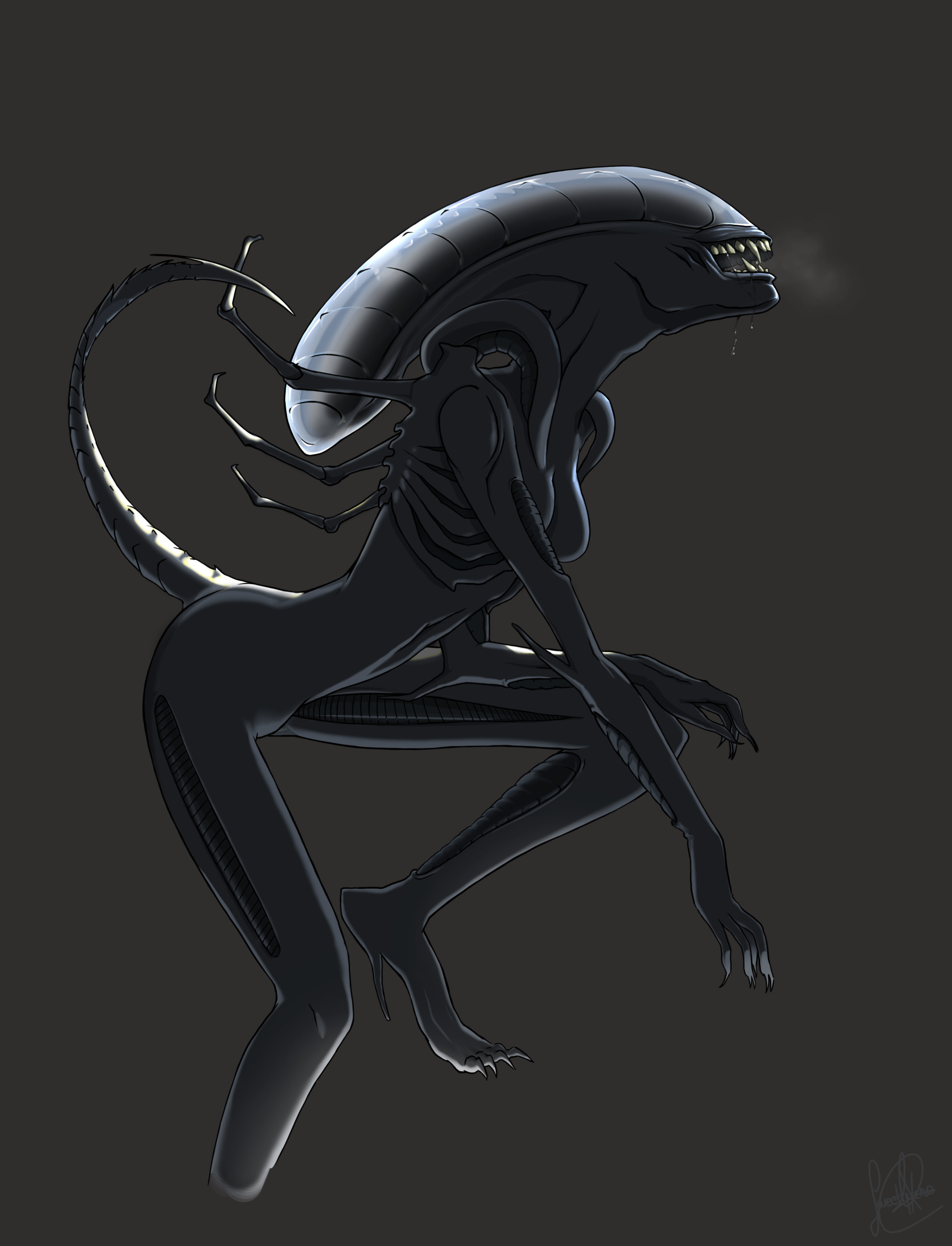 Alien impregnation cosplay