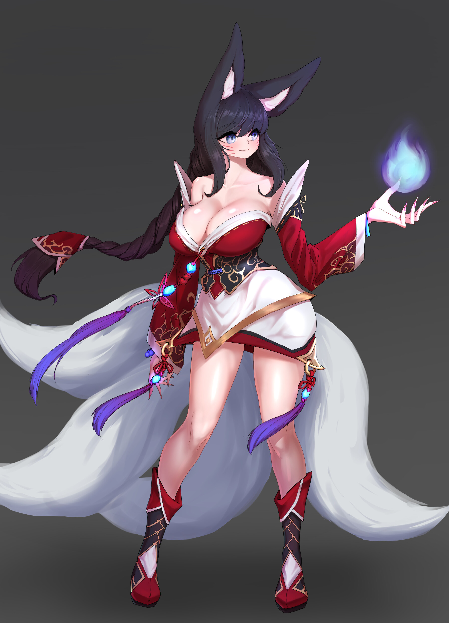 Ahri super deepthroat with breast expansion