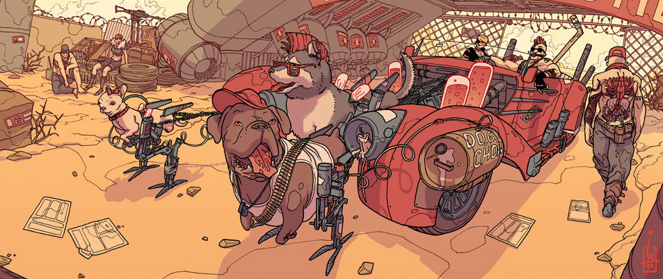 Wasteland sled dogs