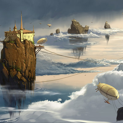 Sviatoslav gerasimchuk floating islands zeppelin