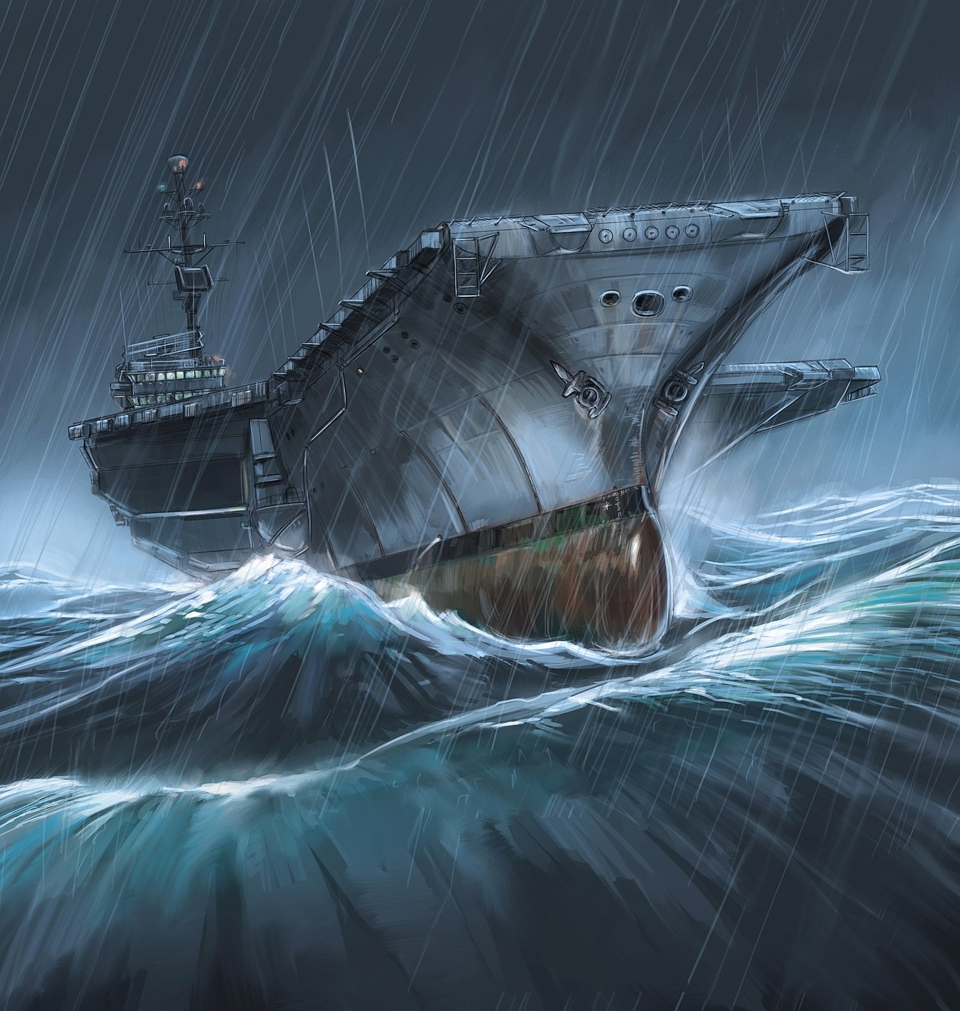 ArtStation - Aircraft Carrier Storm