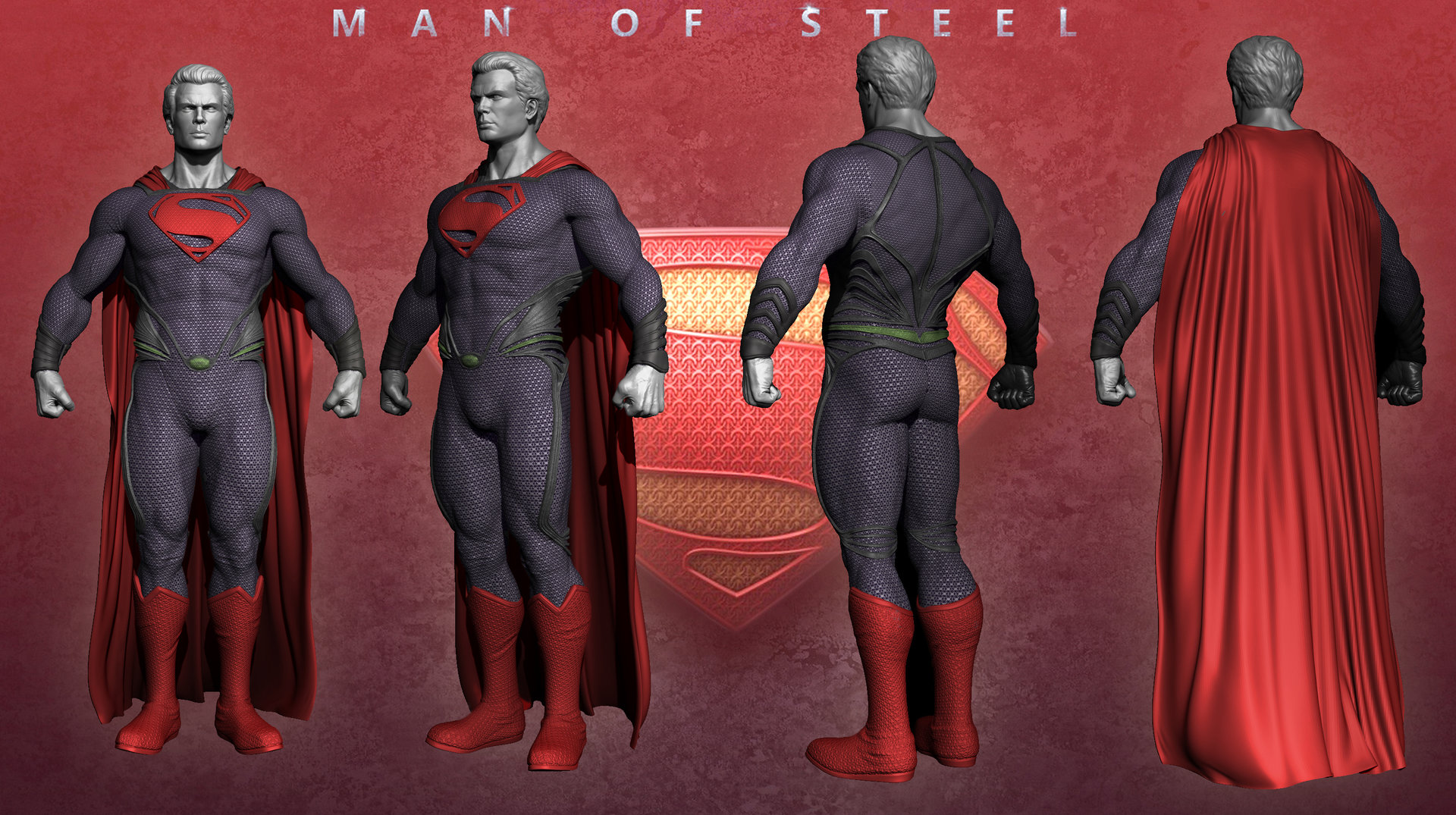 ArtStation - Man Of Steel fan art..