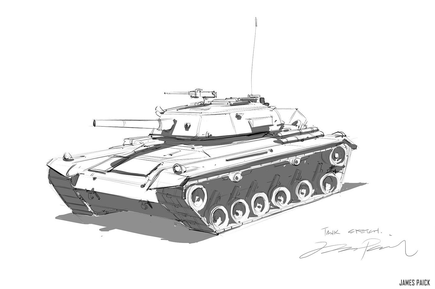 Немецкий танк скетч