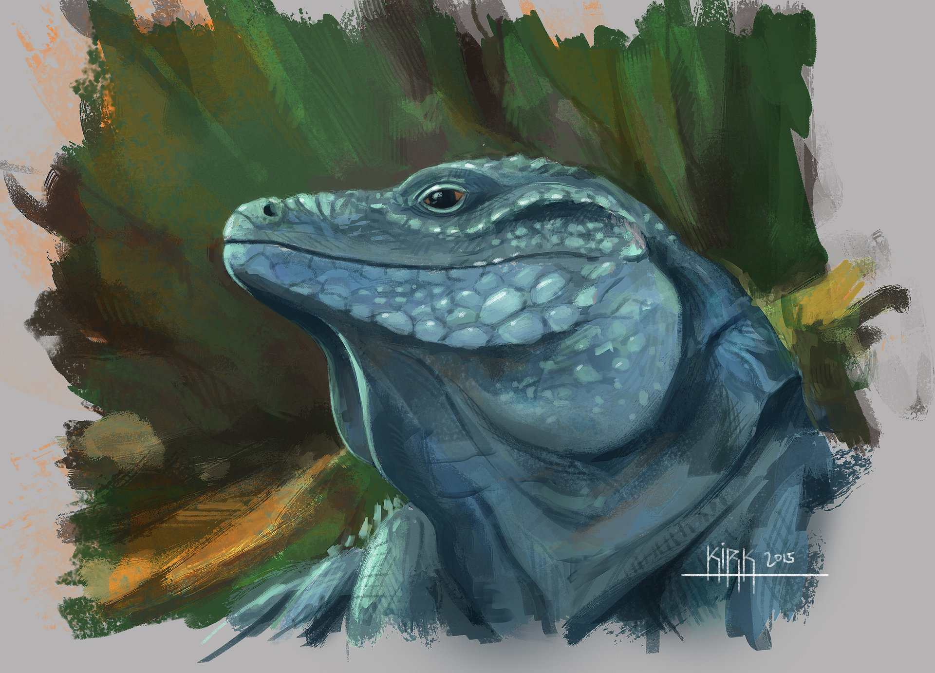 ArtStation - Blue Iguana Study