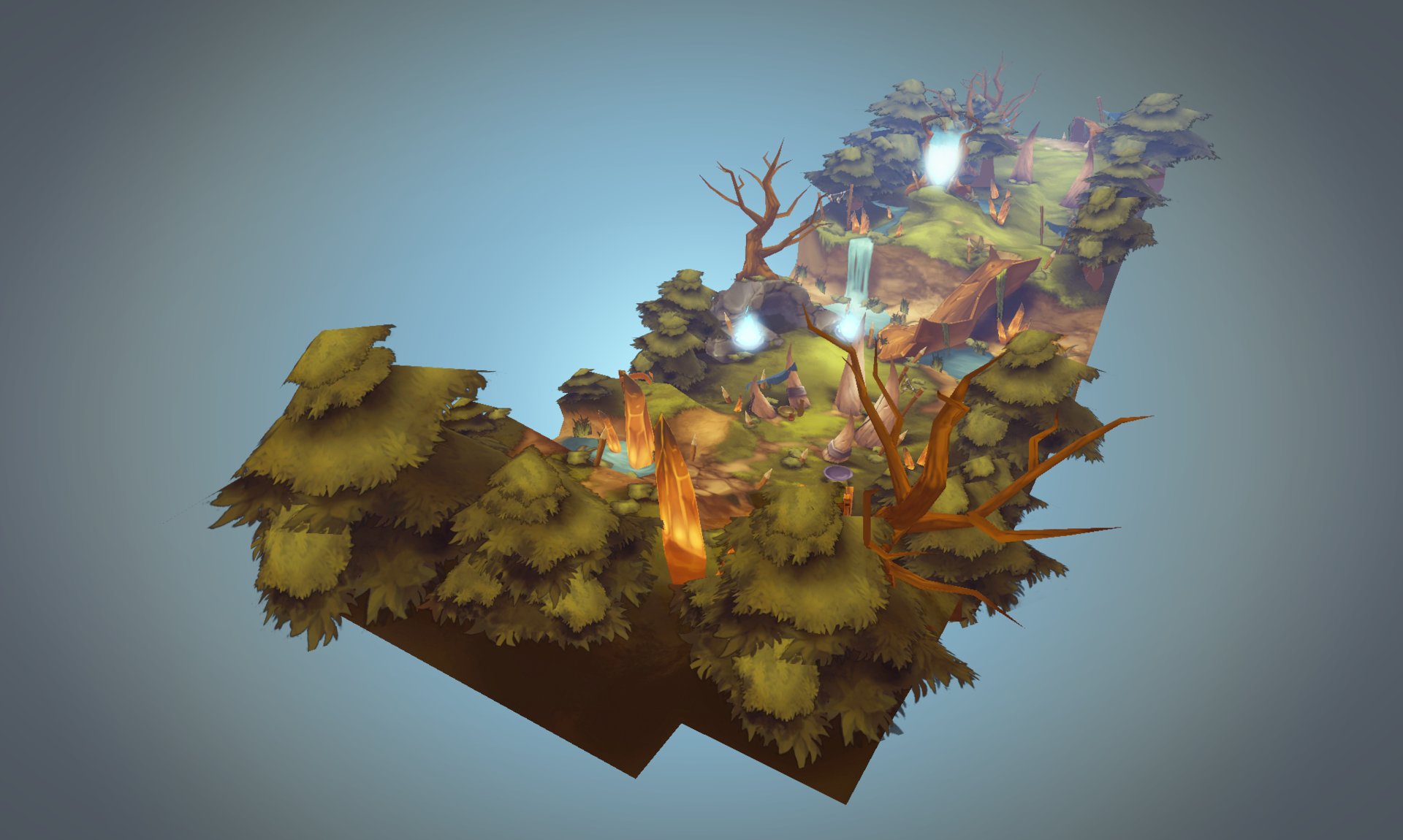 Locations arts. Swamp location. Hand Paint environment. Environment Sketchfab.