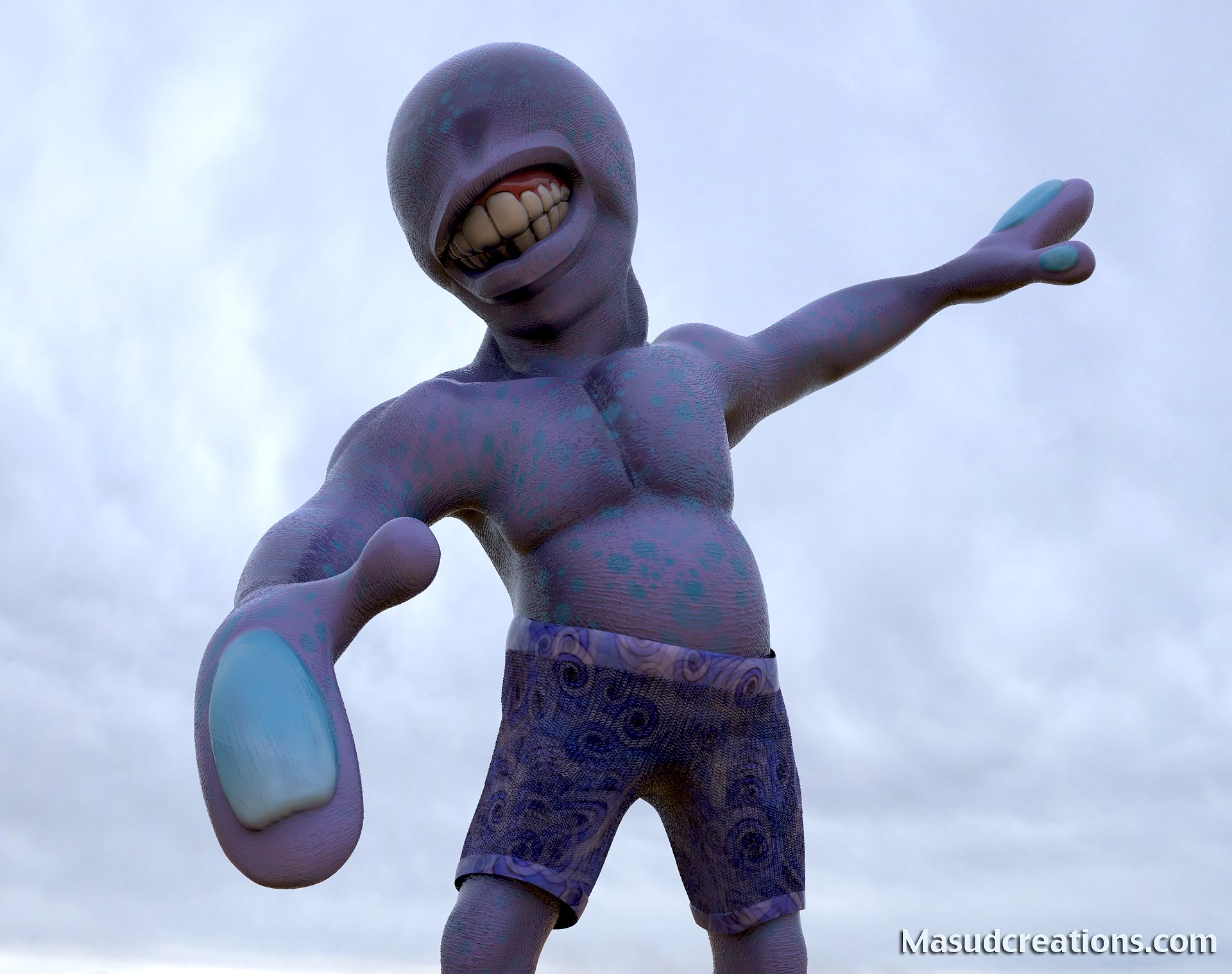 ArtStation "Puffy Man in Summer Shorts"