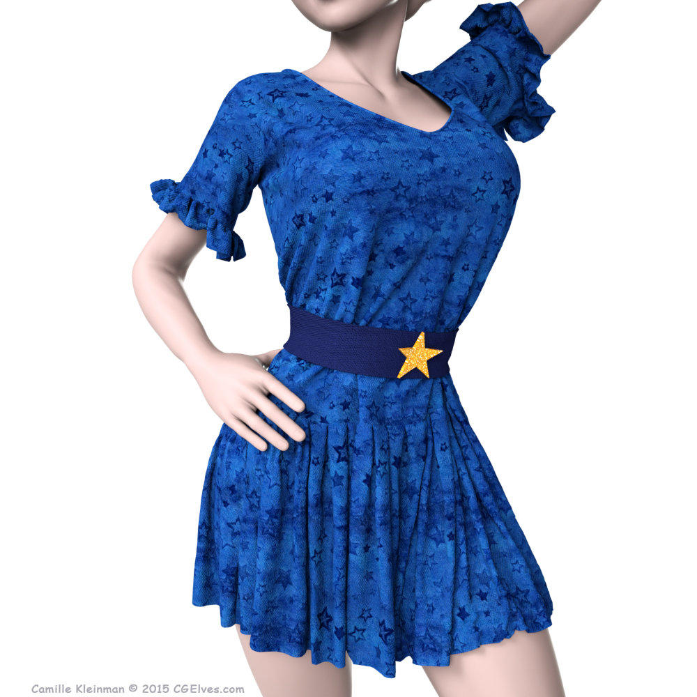 CGELVES - Mastering Marvelous Designer. Marvelous Designer Dress. Unironed Box Pleated Dress. Marvelous Designer skirt.