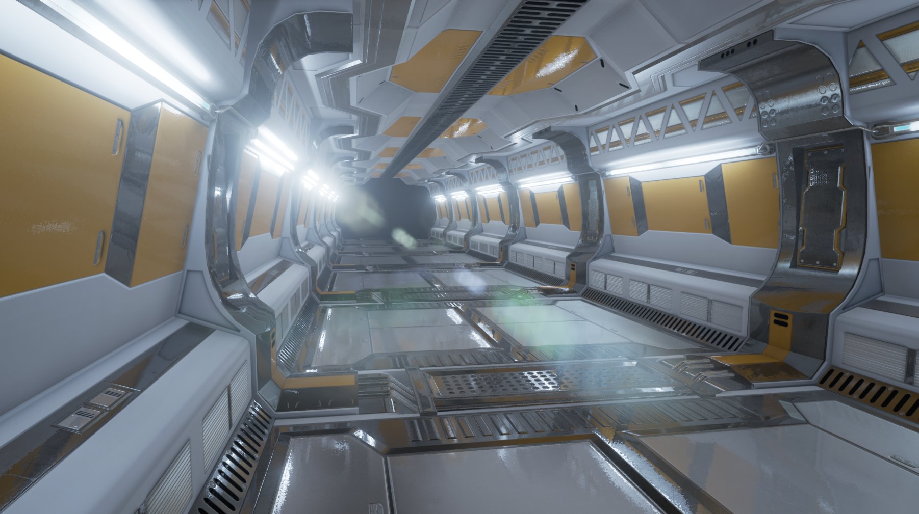 ArtStation - Sci-fi corridor W.I.P.