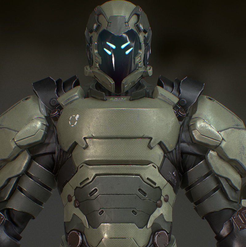 ArtStation - Male Soldier LV 4 Armor - Contact 2320