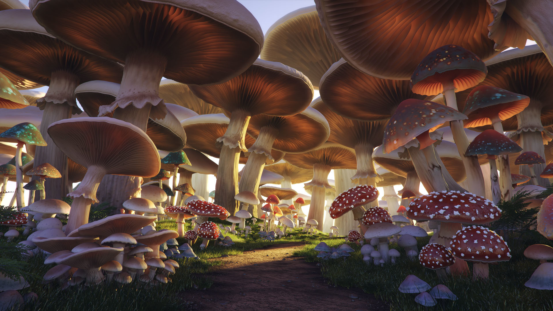 ArtStation Mushroom Forest, Andrei Serghiuta