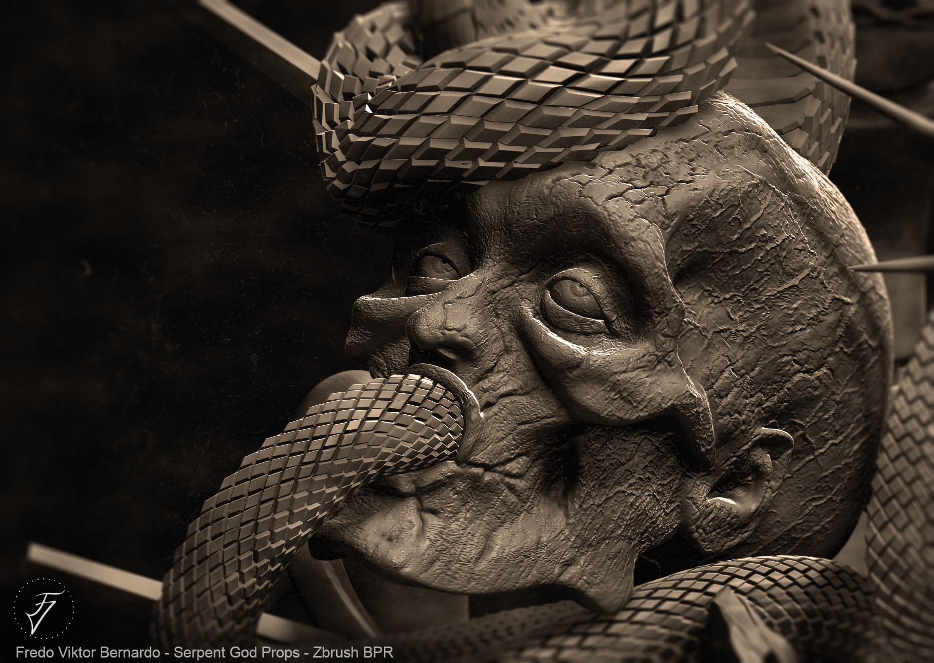 artstation-serpent-god-prop-egyptian-sorcerer-head