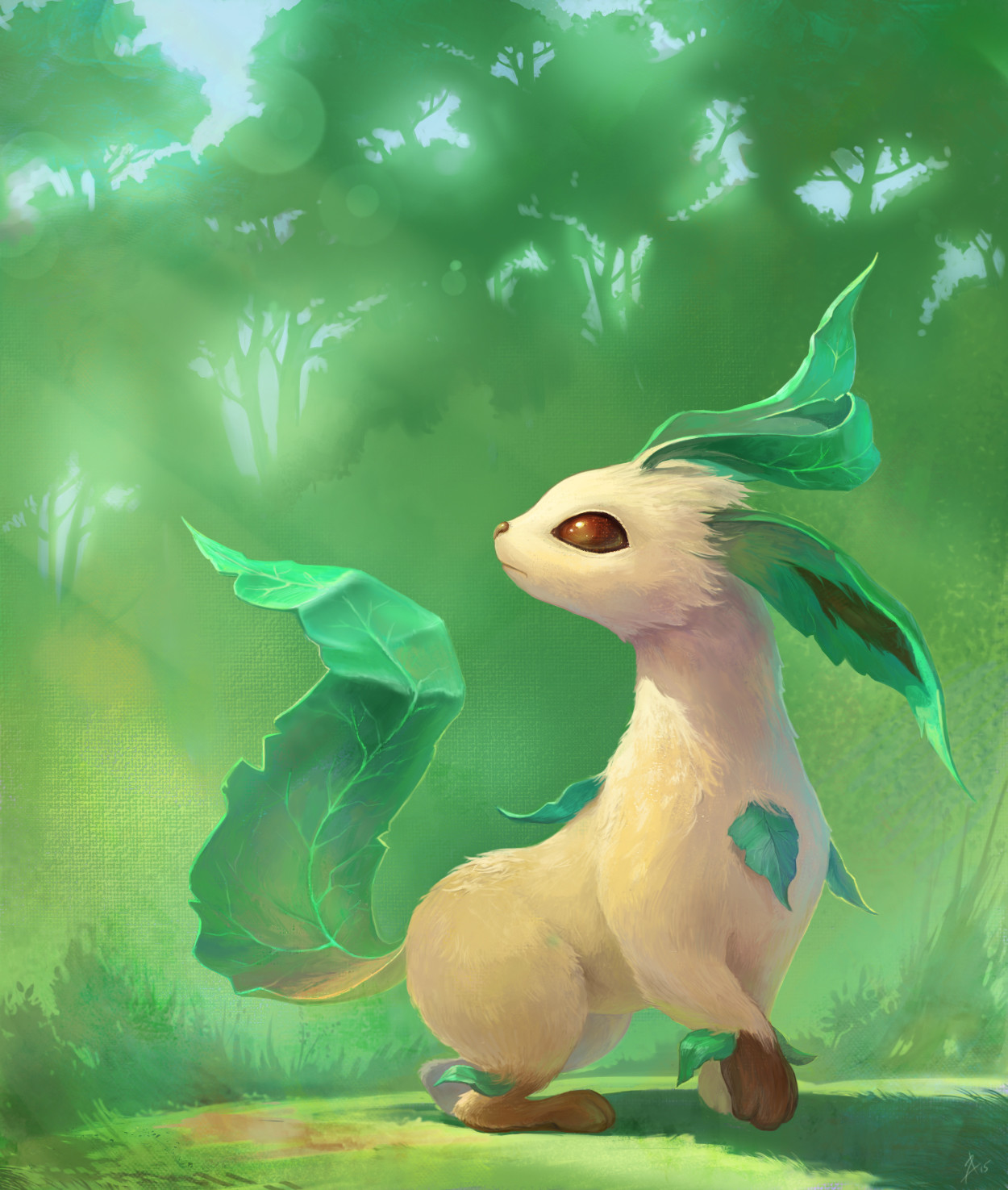 my first fanart=))) Leafeon wil be first) .