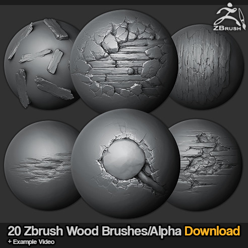 wood brush zbrush free
