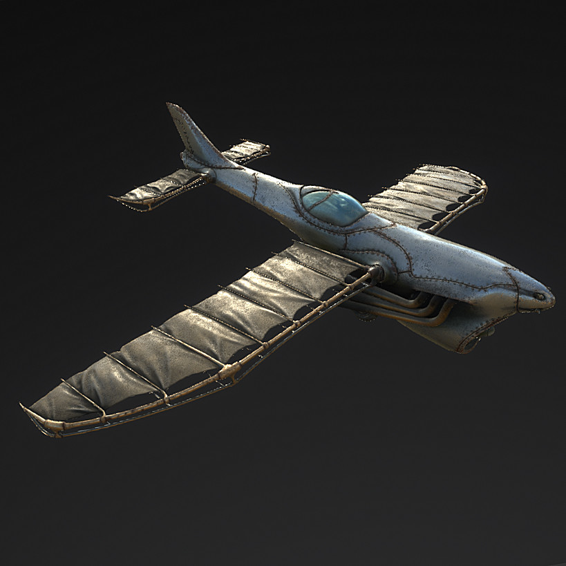 steampunk fighter plane