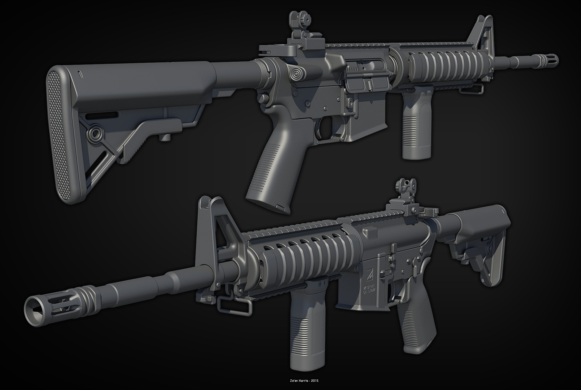 Download ArtStation - M4 Carbine, Ze'ev Harris