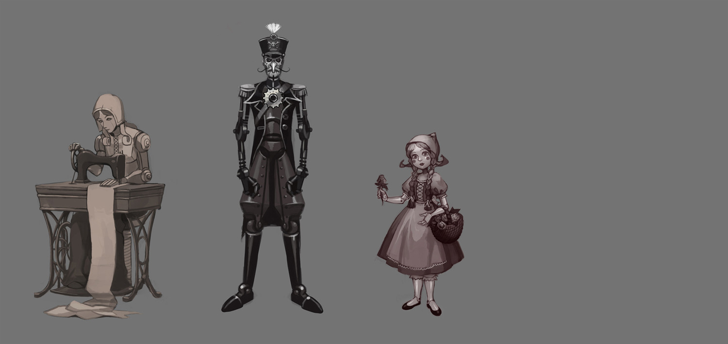 Character sketches (&quot;<b>Puppet</b> Show&quot;), Oksana Kharlampiyeva.