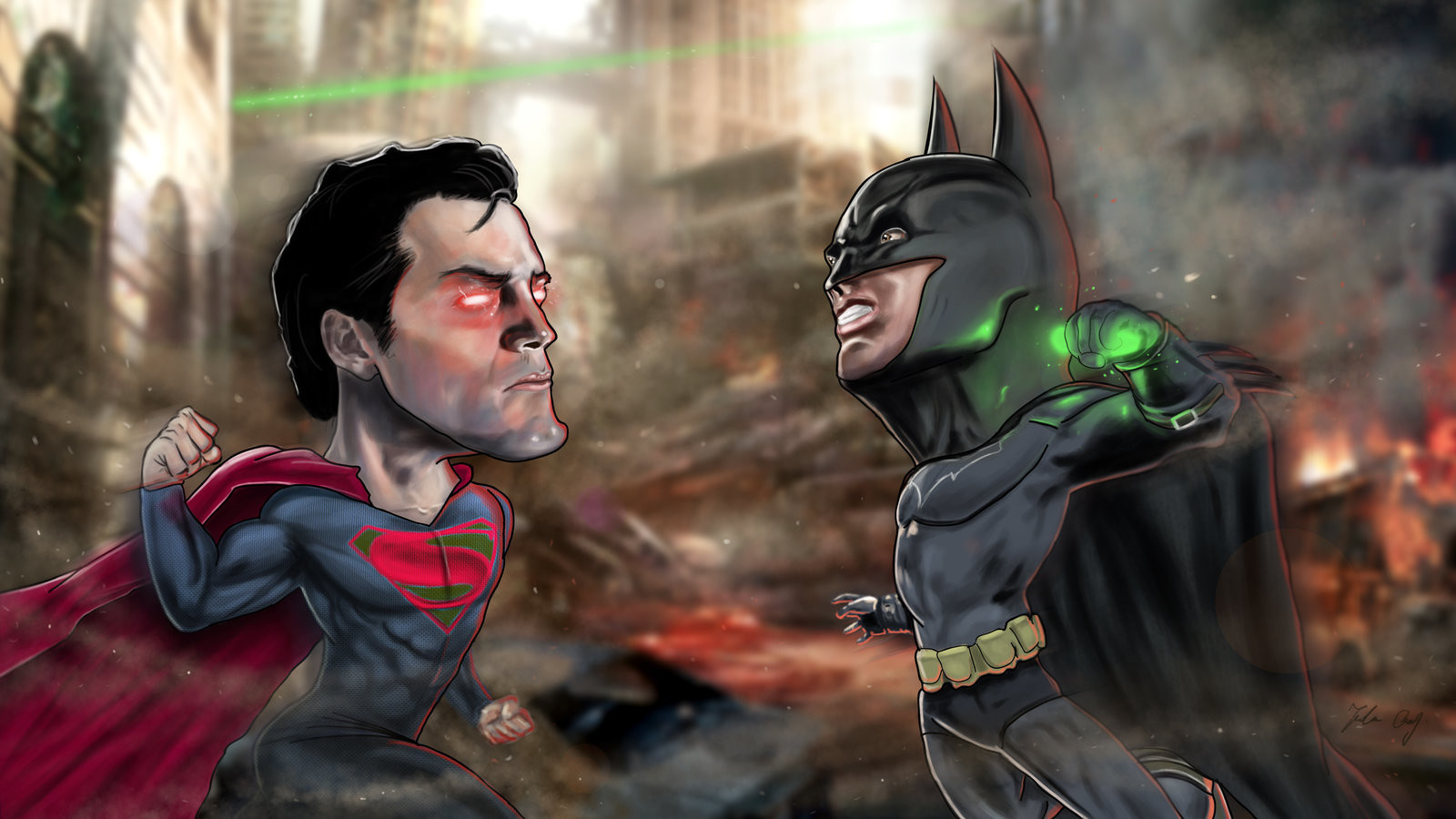 ArtStation - Speed Painting 14: Batman vs Superman