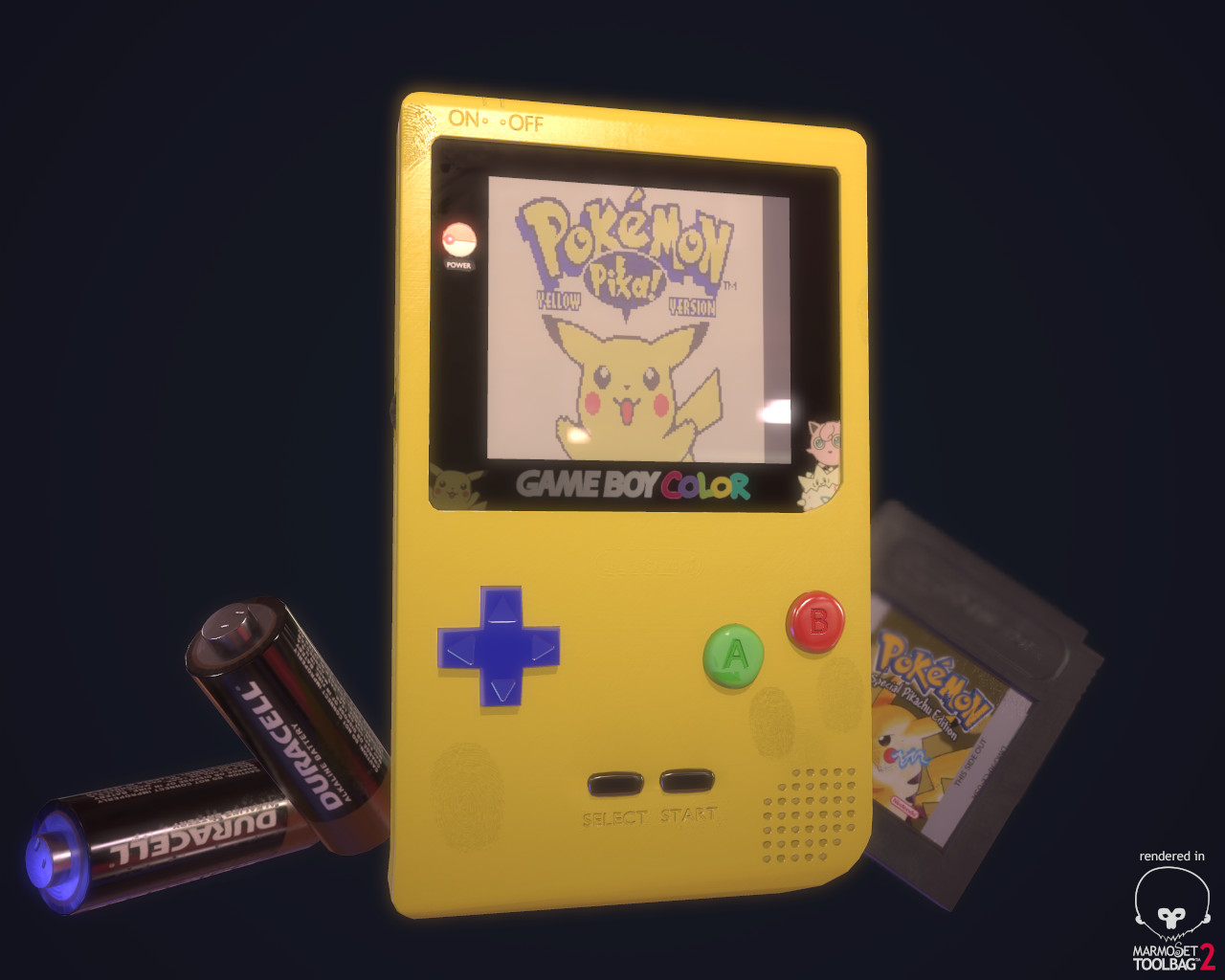 ArtStation - Props:Gameboy color Pokemon Edition
