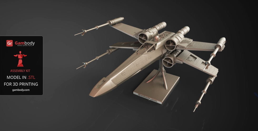 frugter Tid Sved Gambody 3DDesigns - X-Wing Starfighter 3D Printer Files | Assembly Model