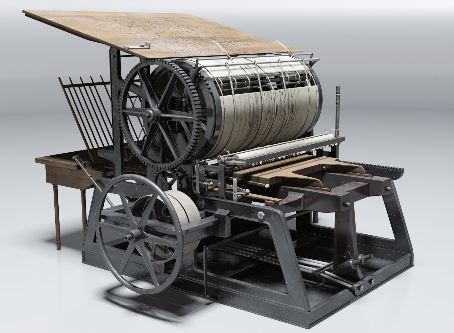 ArtStation Robert Hoes Single Cylinder Printing Press, Chris Alford