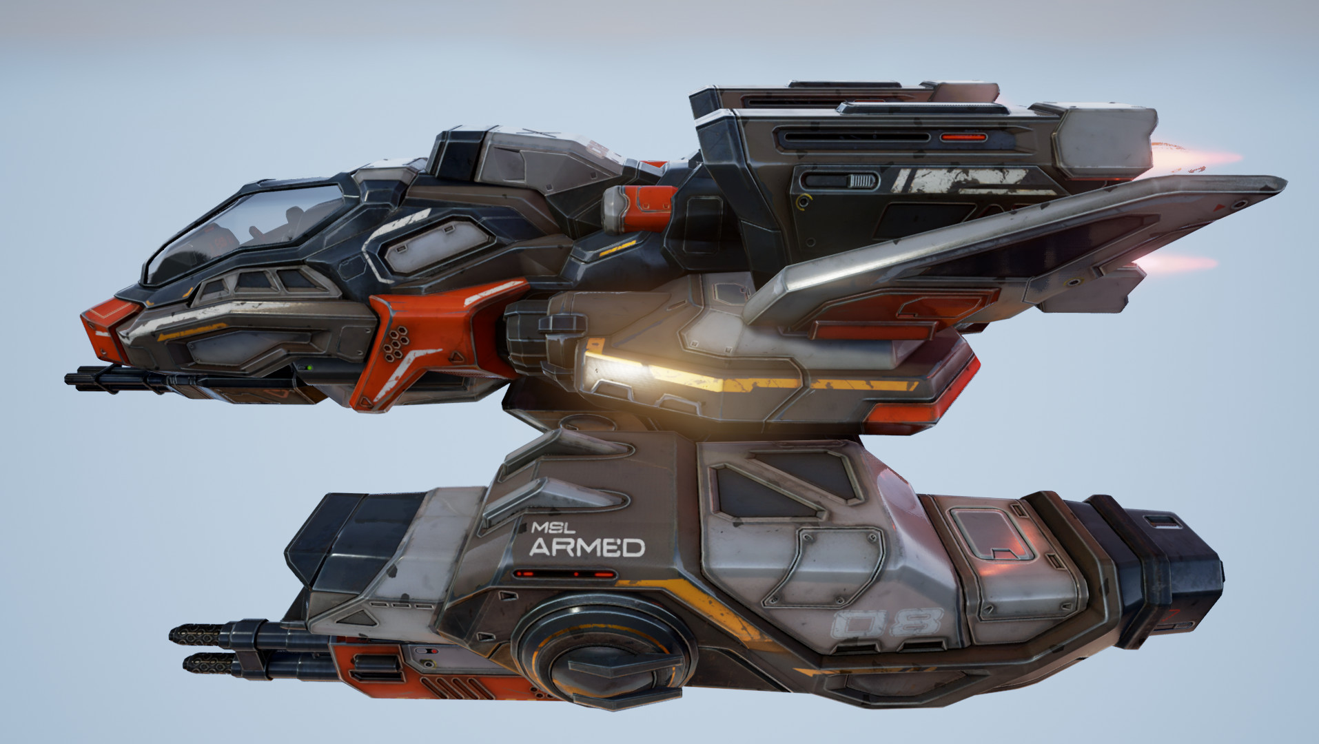 ArtStation - Corvette Ship - game model