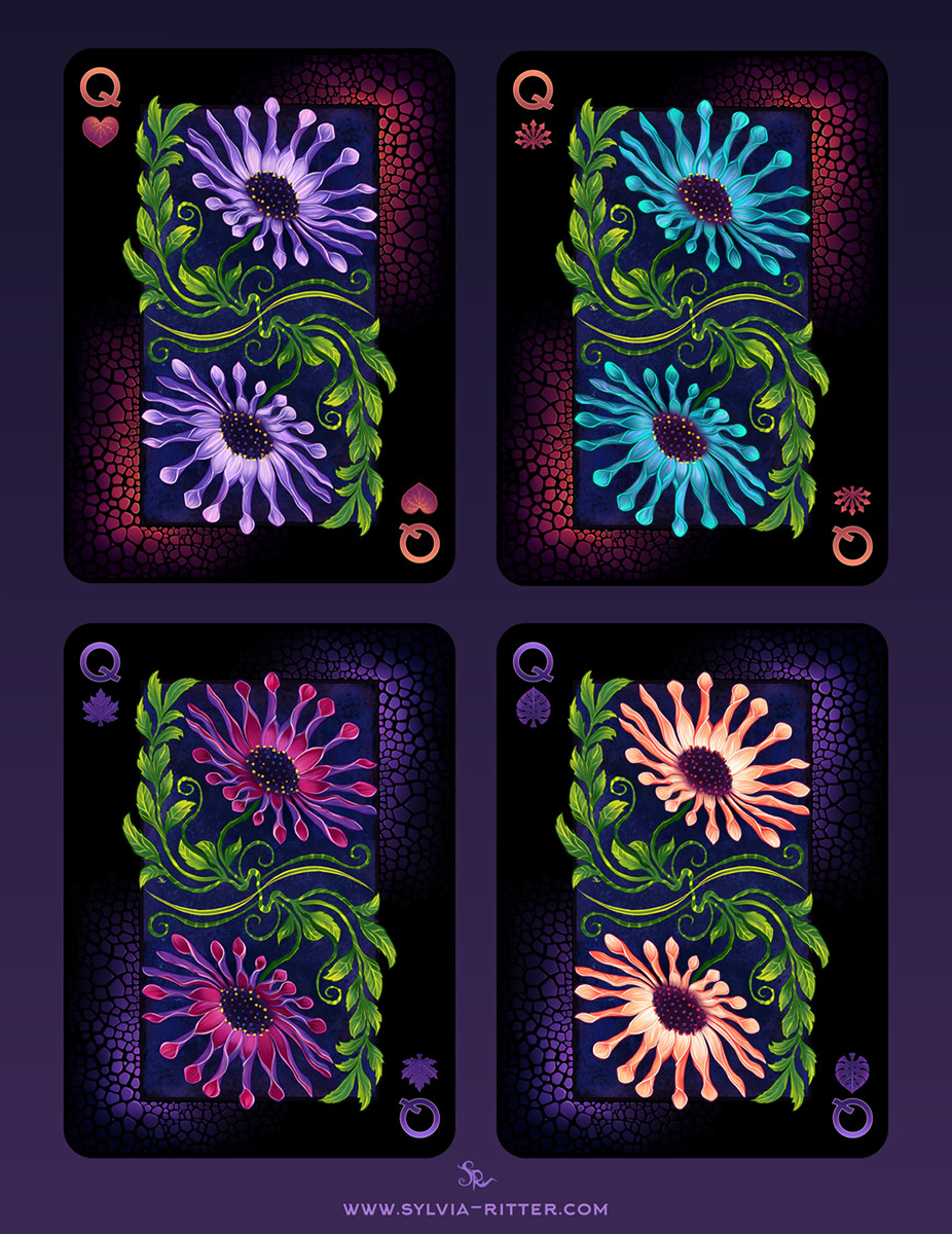 ArtStation - Xenoflora 52-Cards Poker Deck