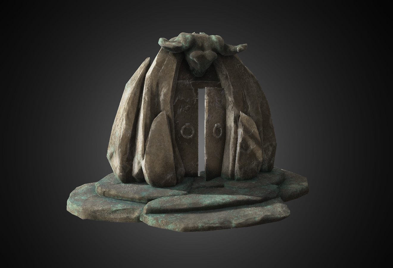 ArtStation - Shrine Clan entrance - low poly model