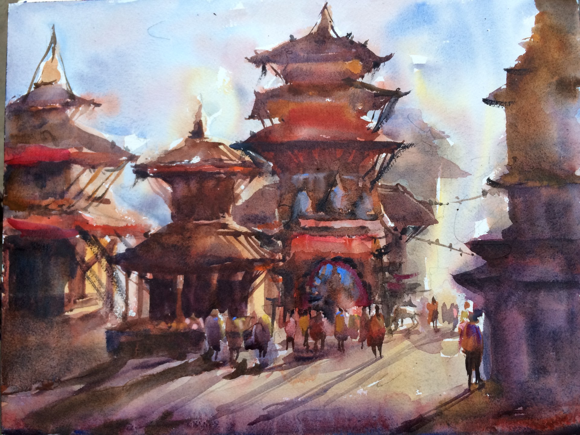 Pagoda Watercolor Painting - Best Decorations