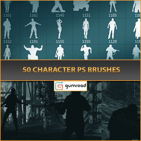 50 Photoshop Character Brushes
