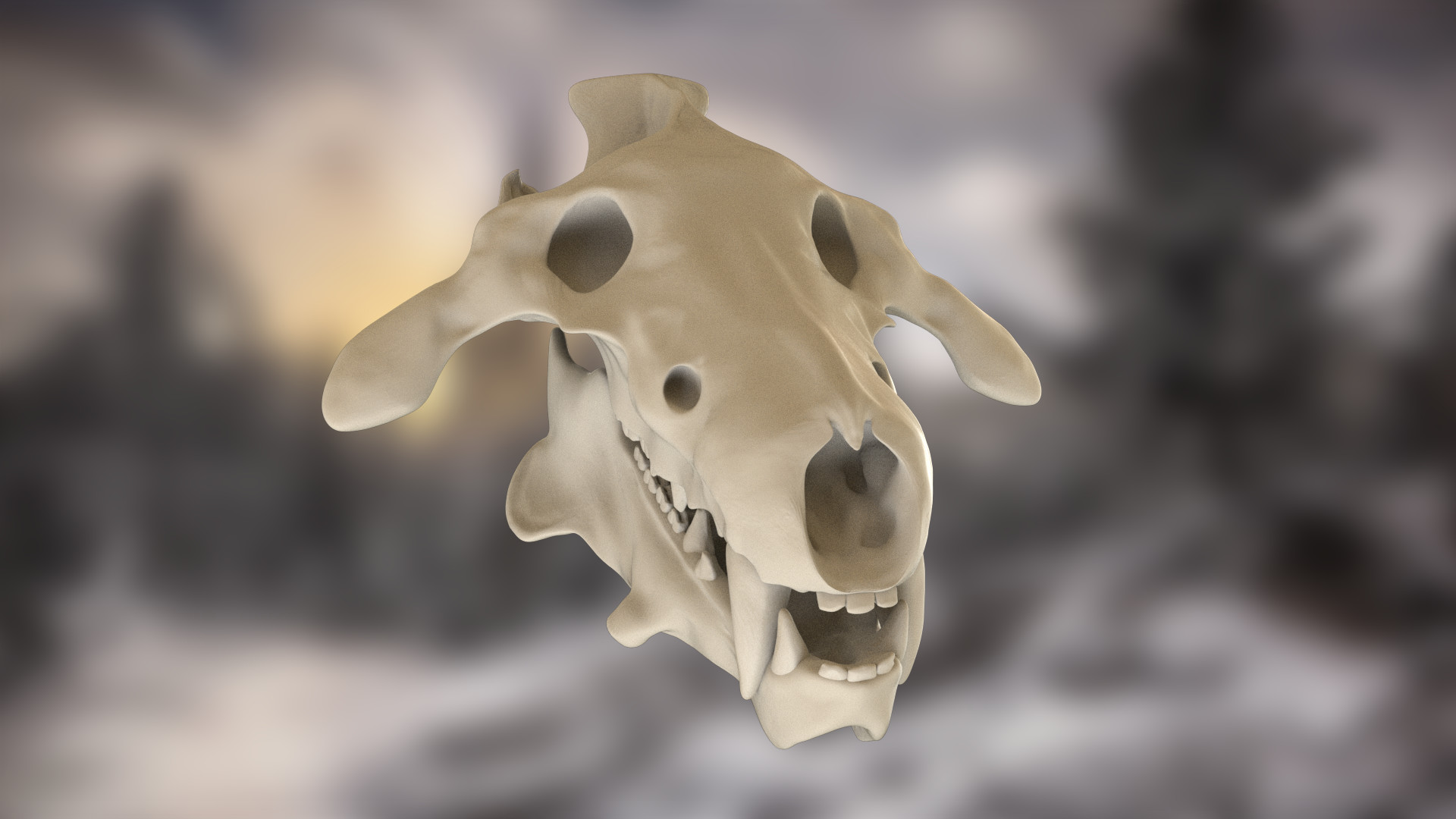 ArtStation - Daeodon Shoshonensis Skull, Miocene Epoch