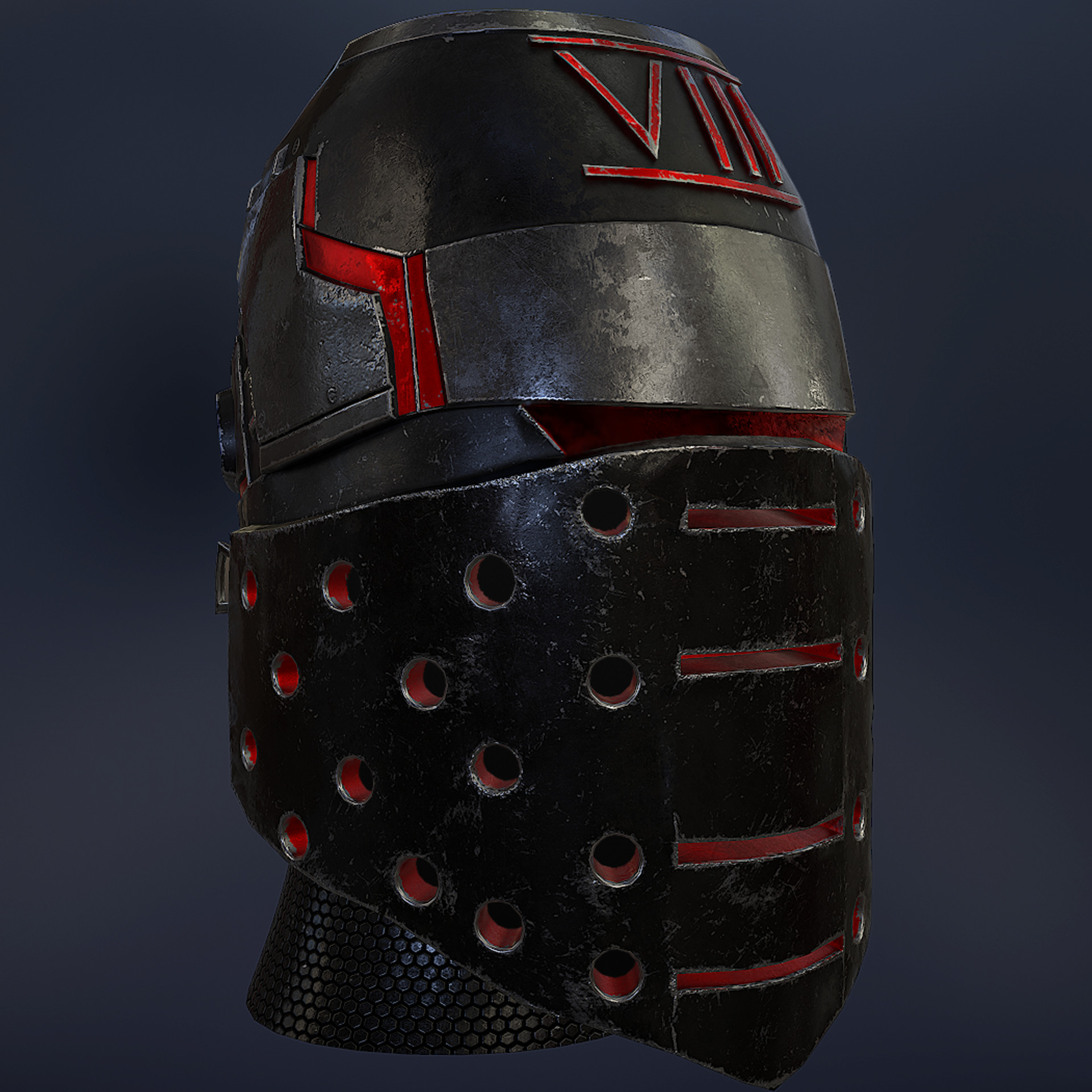 sci fi knight helmet