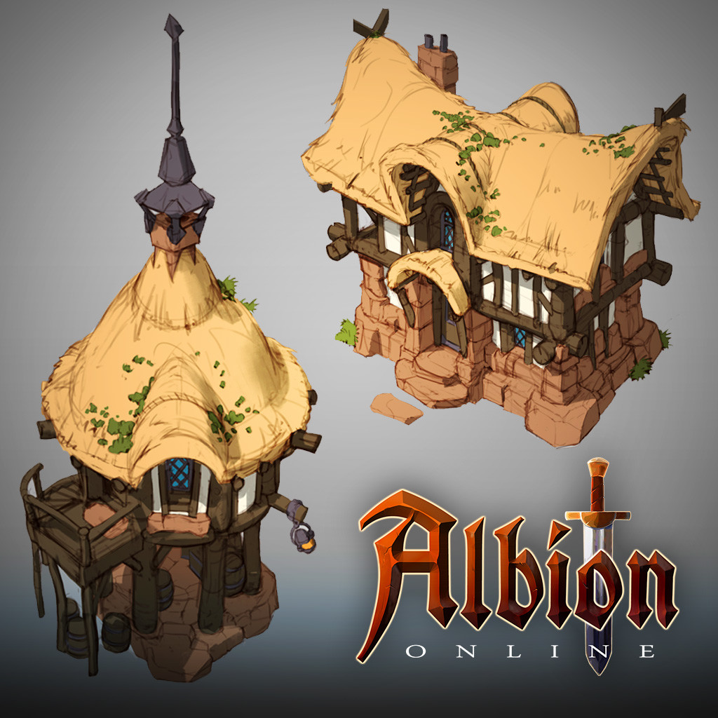 ArtStation - Albion Online : Mountain 2d Building concepts, Dominik  Gröstlinger