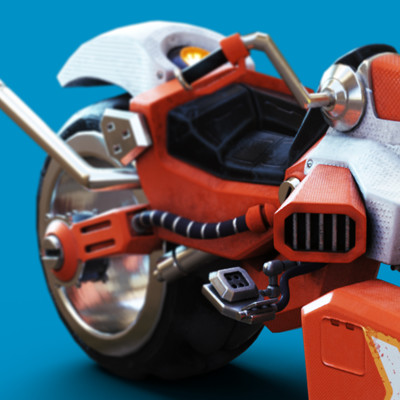 Futuristic Motorcycle WIP2
