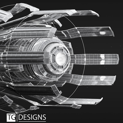 Tyler goll tribescapitalship render front wireframe edit