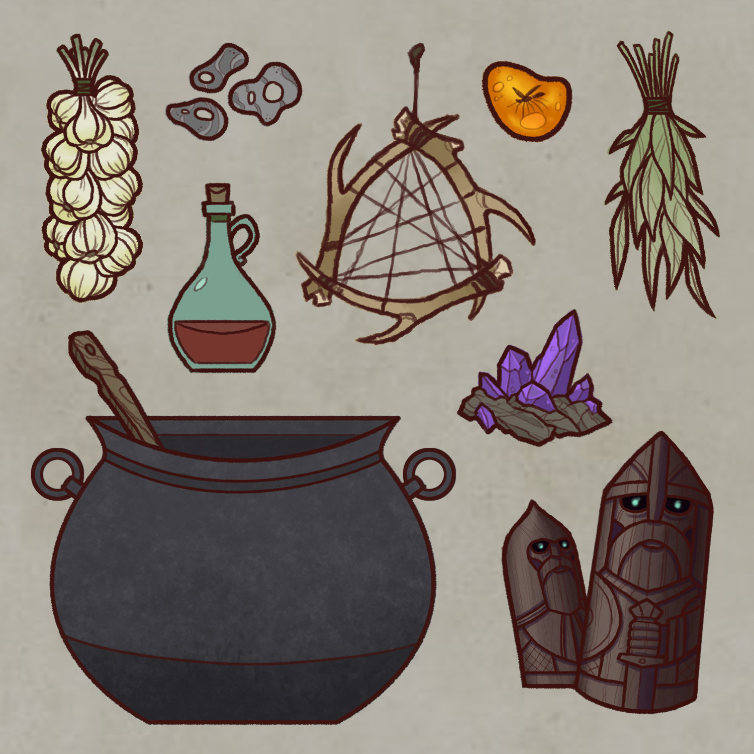 The Witch's Cottage Props