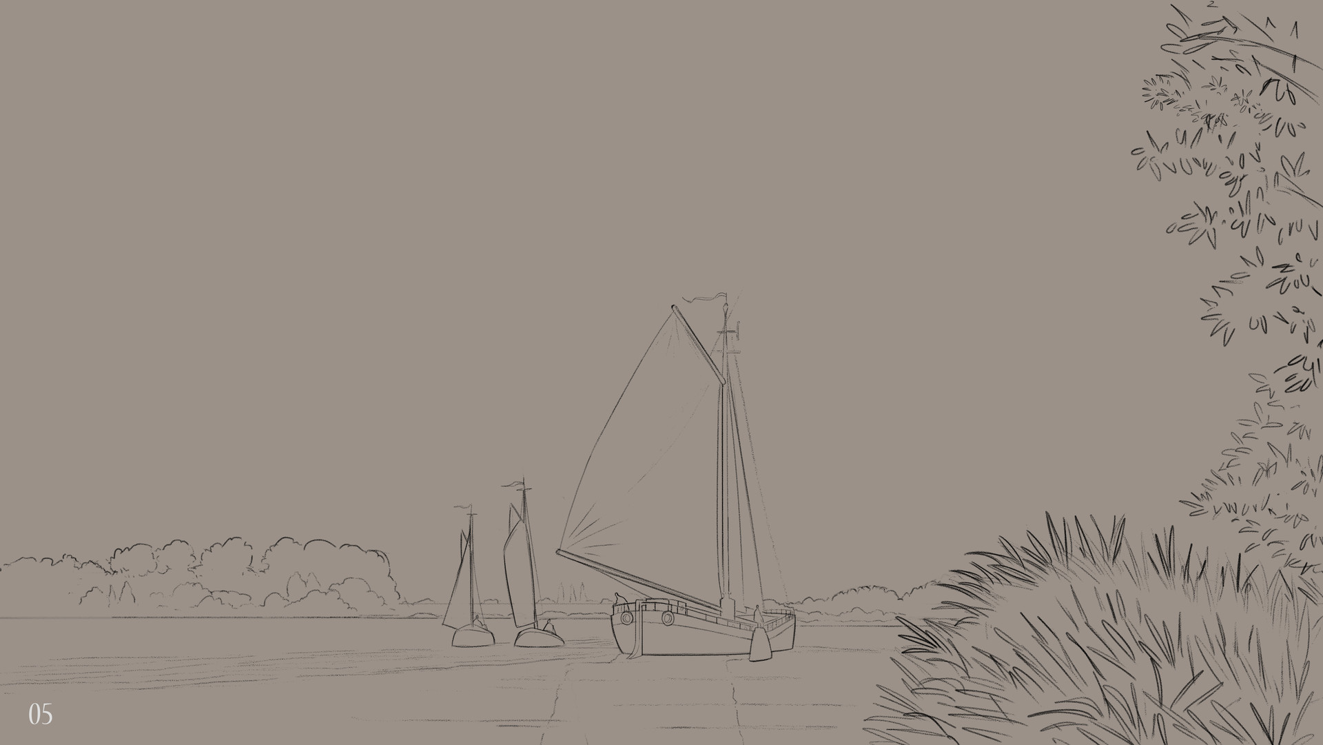 Waterlands - Line Drawings