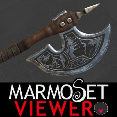 Axe of the Beast Warrior; Marmoset Viewer.