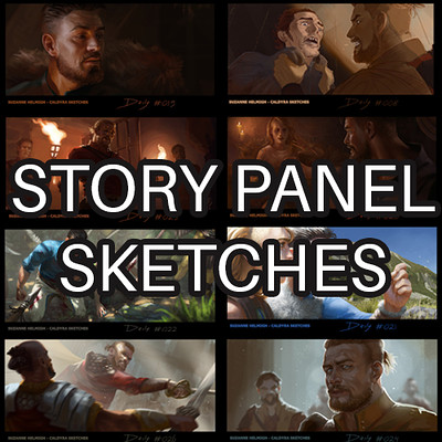 Suzanne helmigh thumbnail story panel sketches