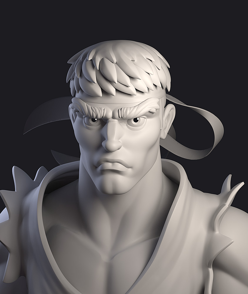 ArtStation - Ryu Clay Render