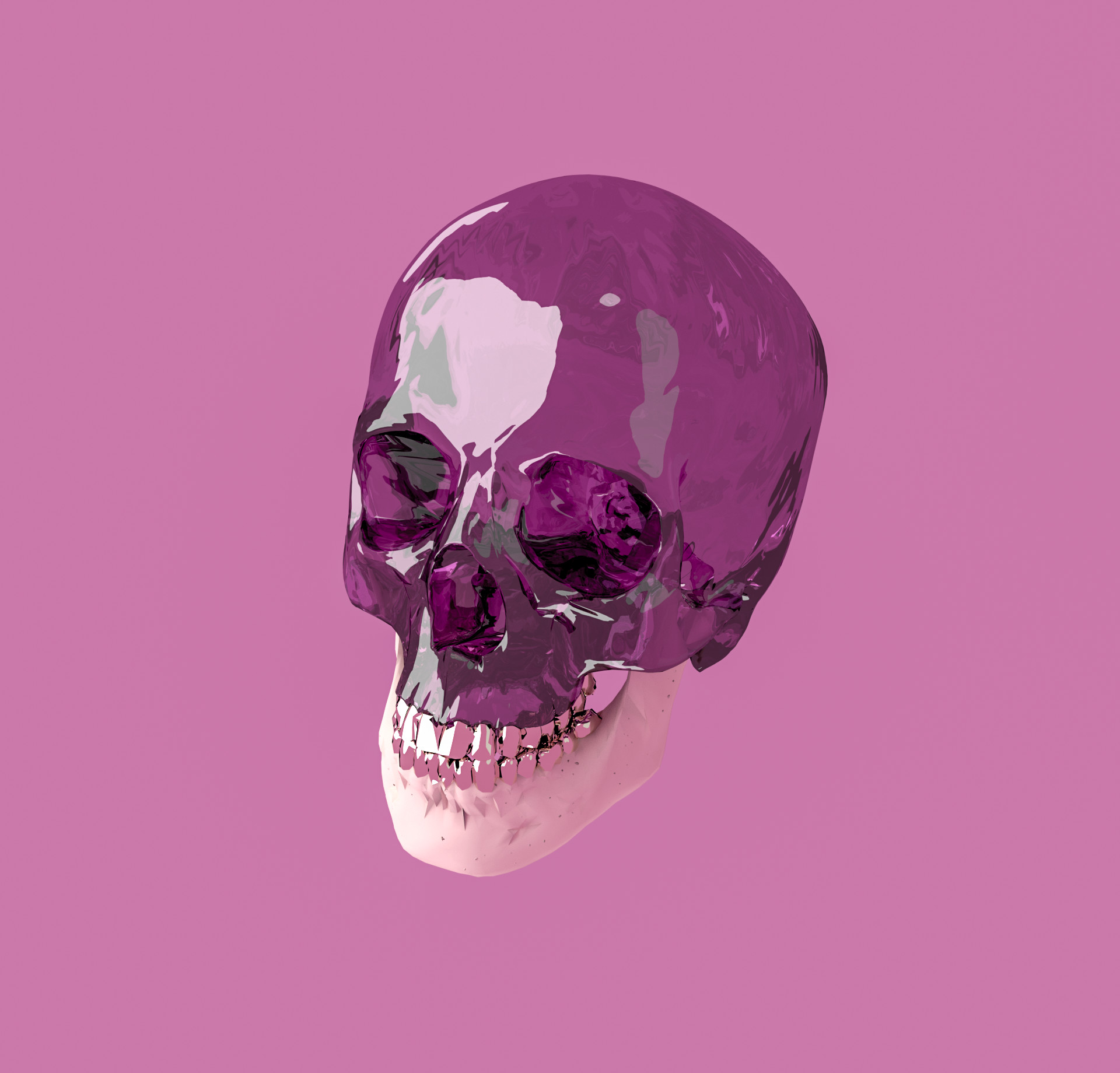 Розовый череп