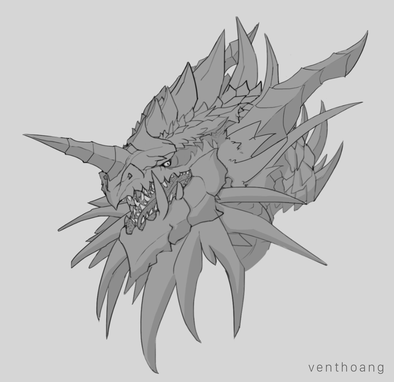 ArtStation - [Study] Dragon Head