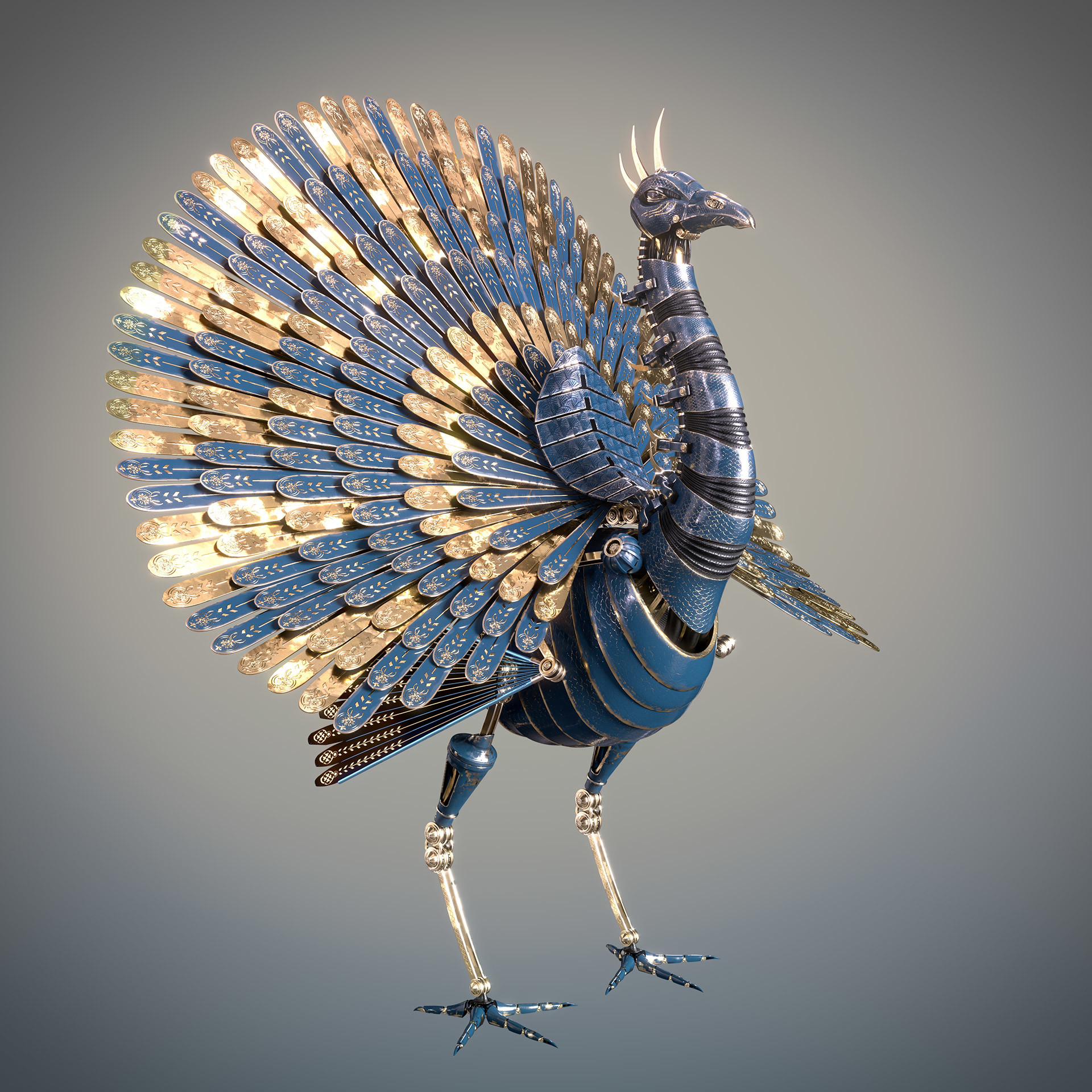 ArtStation - Mechanical peacock, Charline Arnoux
