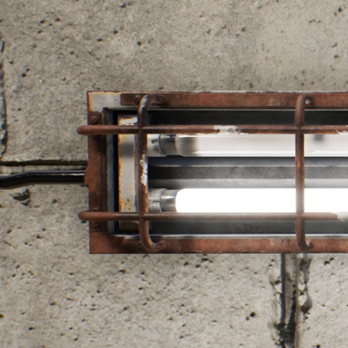 ArtStation - Rusted wall lamp