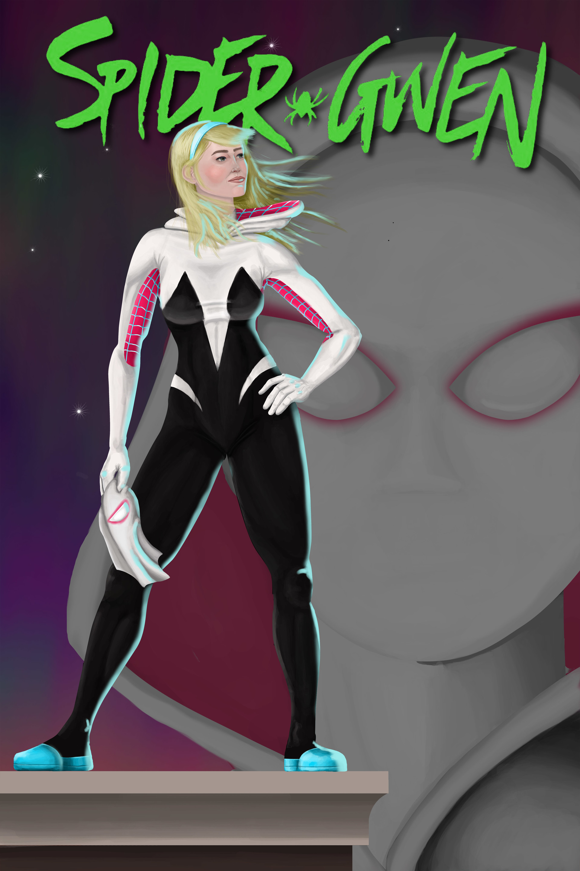 ArtStation - Spider-Gwen Digital Paint Practice