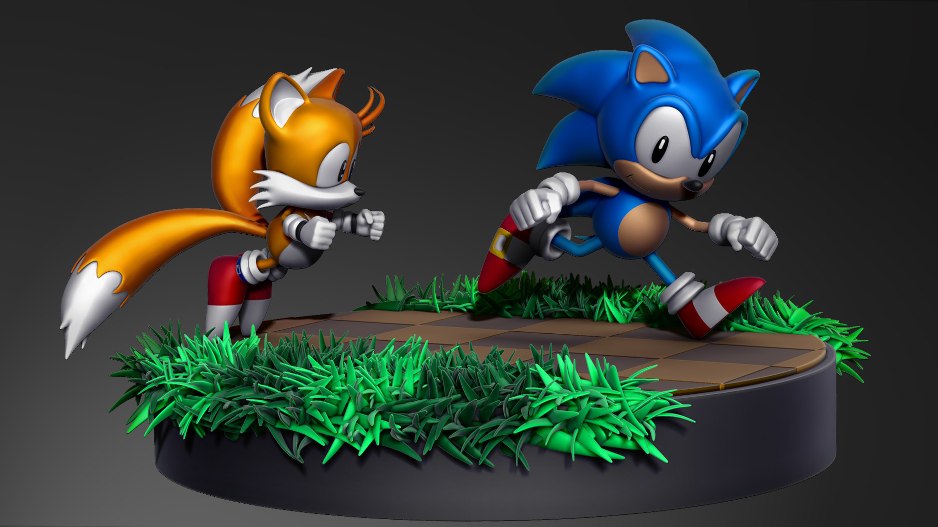 Sonic The Hedgehog Tails Statue