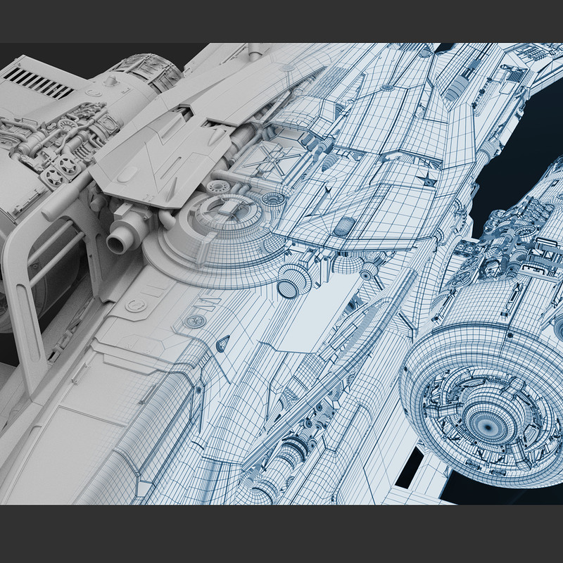 Wireframe and Clay Renders