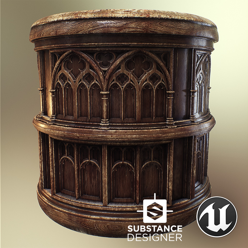 York Minster - Gothic Wood (100% Substance Designer)