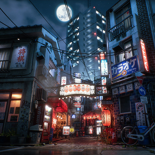 ArtStation - Tokyo Bar Alley