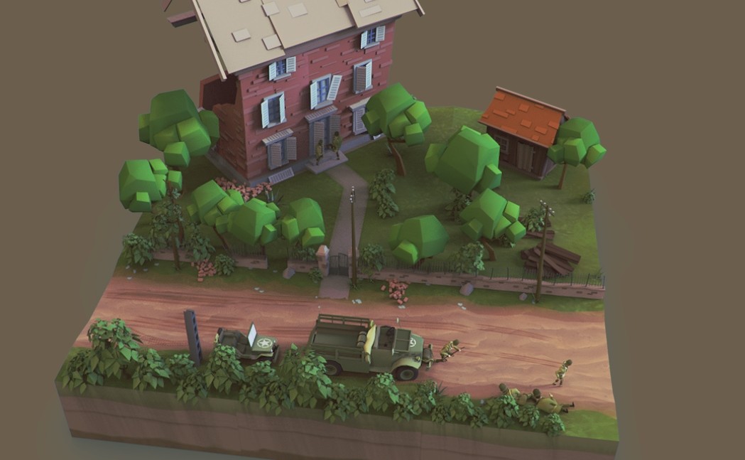 Lowpoly environments for a mobile game