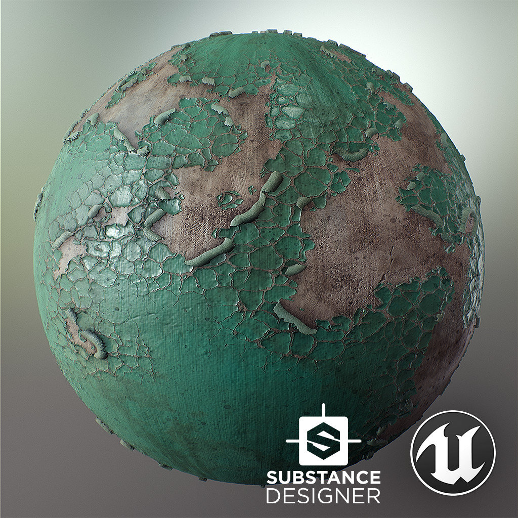 Cracked Paint - (100% Substance Designer)